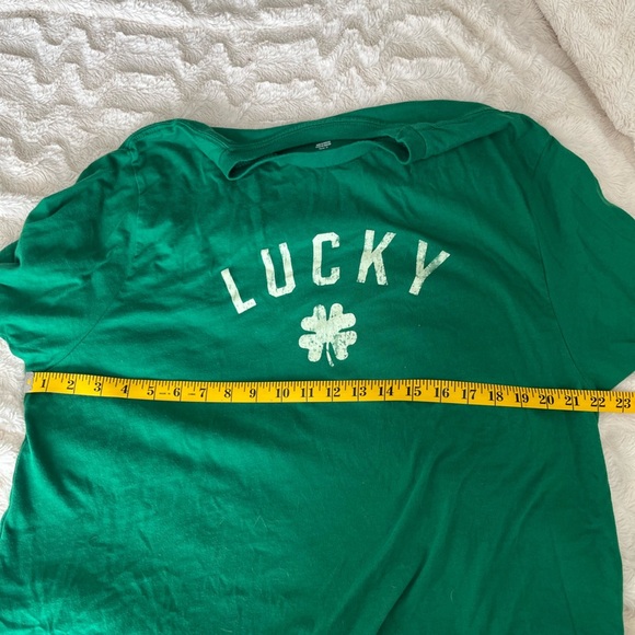 Men's Green 'Lucky' Graphic Tee XL - Picture 4 of 4